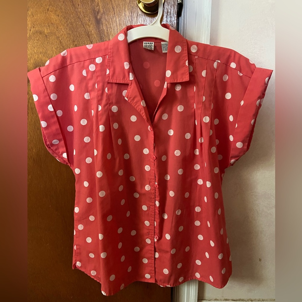 Vintage polka dot button down